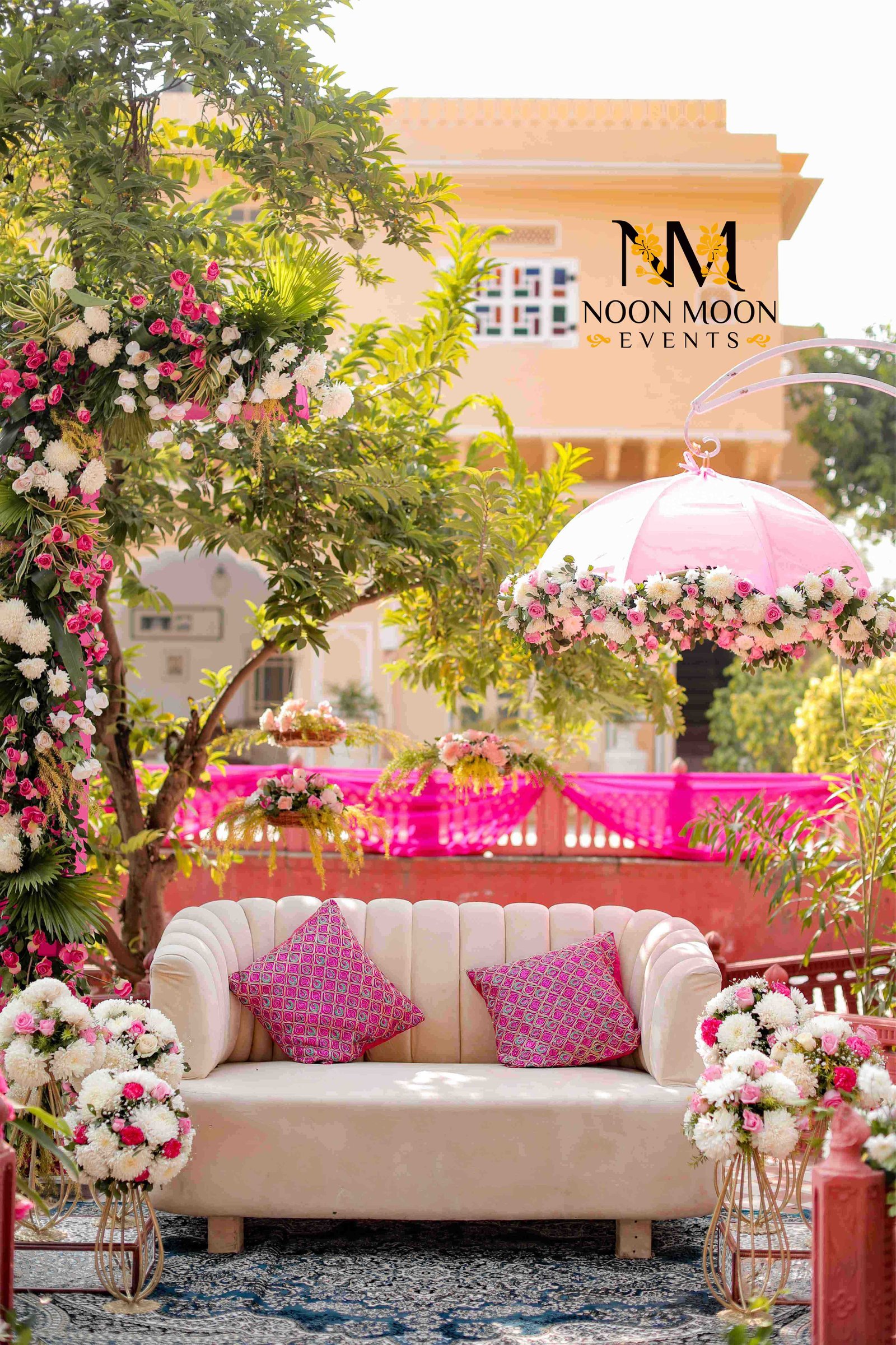 Pink-Themed Mehendi decor